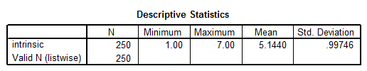 SPSS Descriptive Statistics